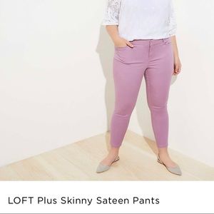 NWT! Loft Plus Dusty lavender skinny pants!